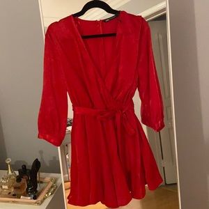Zara Red Jumpsuit Medium